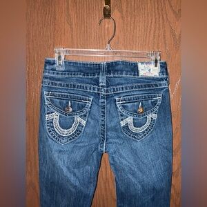 True religion dark denim straight jeans